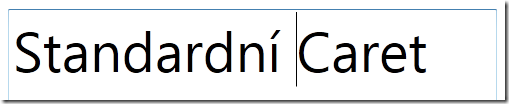 standardní caret