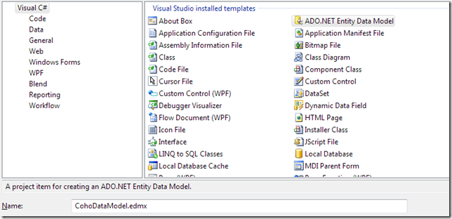 ADO.NET Entity Data Model