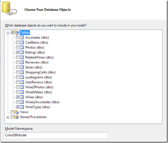 Selected Data Objects